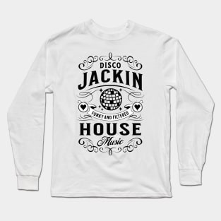 DISCO JACKIN HOUSE - Funky & Filtered Vintage (black) Long Sleeve T-Shirt